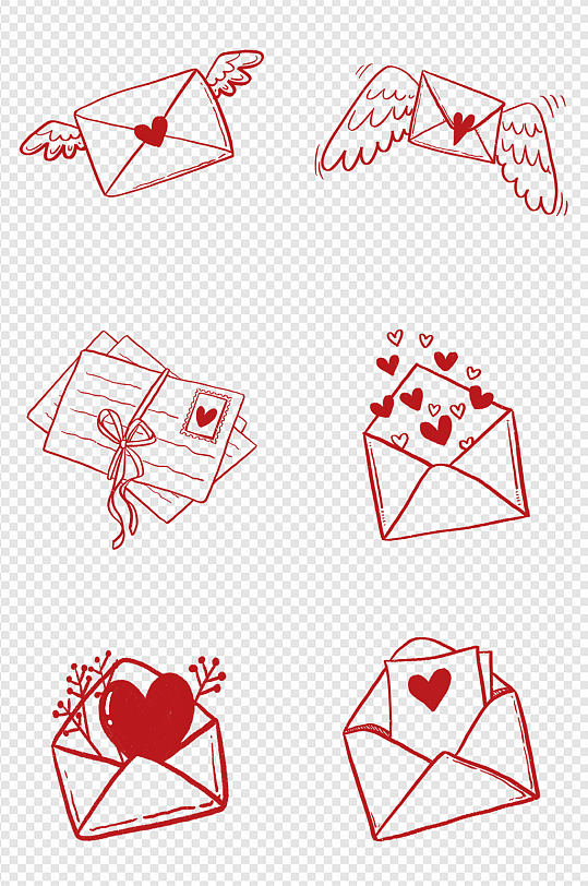 七夕情人节小清新装饰图案装饰免扣元素