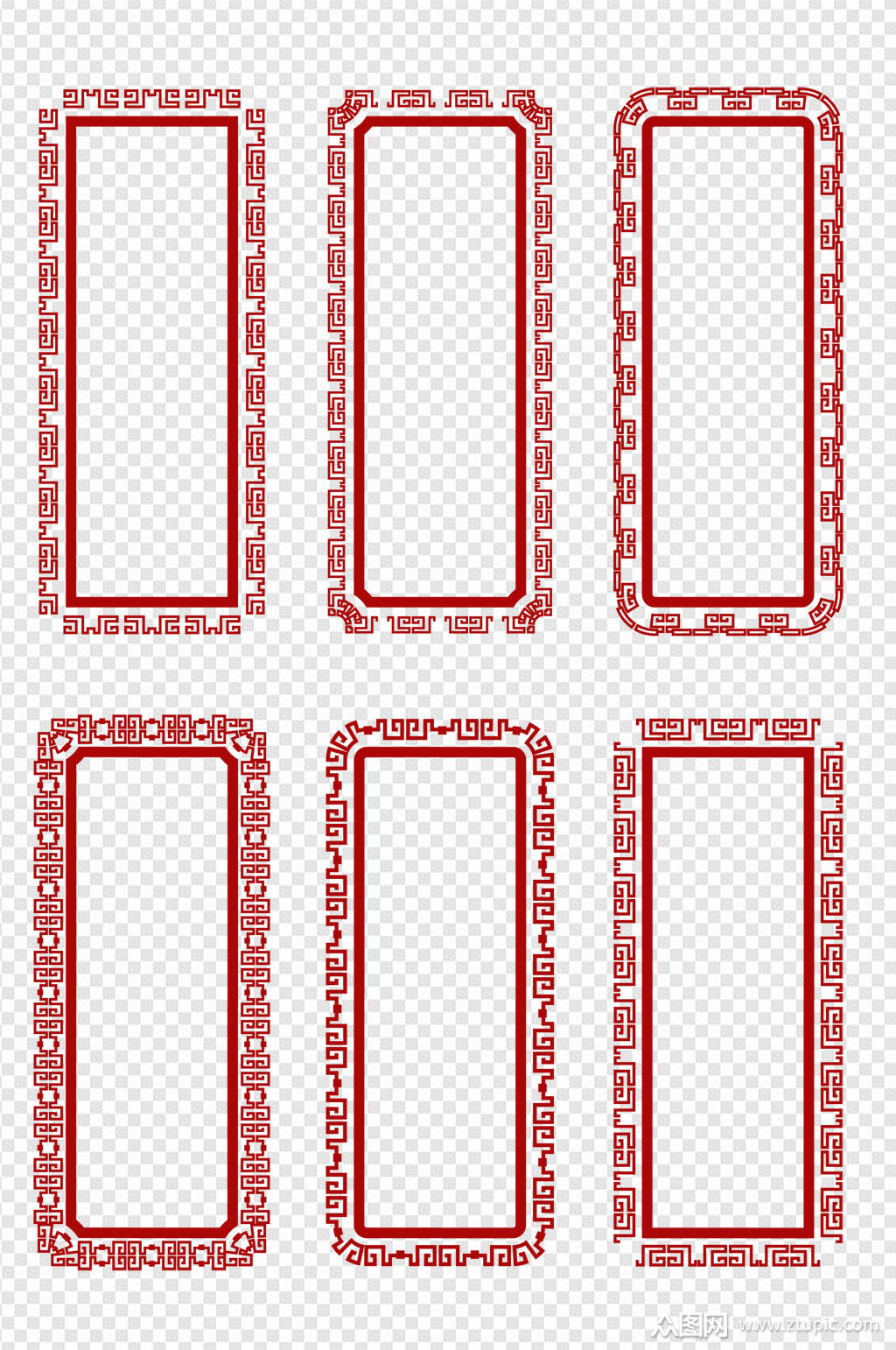 中式中国风边框古典花纹装饰标题框元素素材