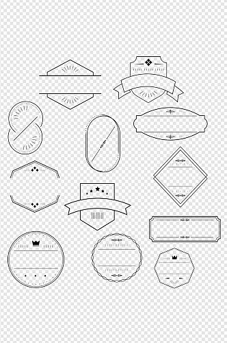徽章标签标志标识素材免扣元素