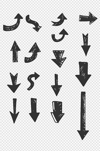 卡通箭头方向箭头图标免扣元素
