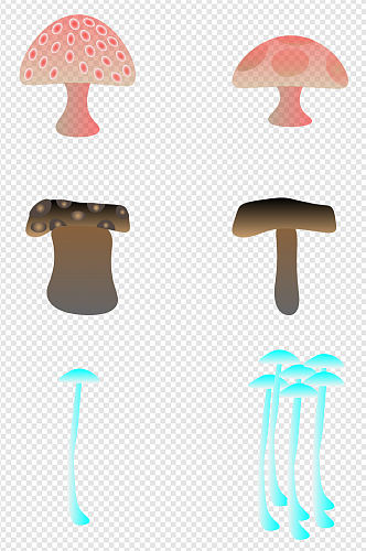 蘑菇卡通设计元素图免扣元素