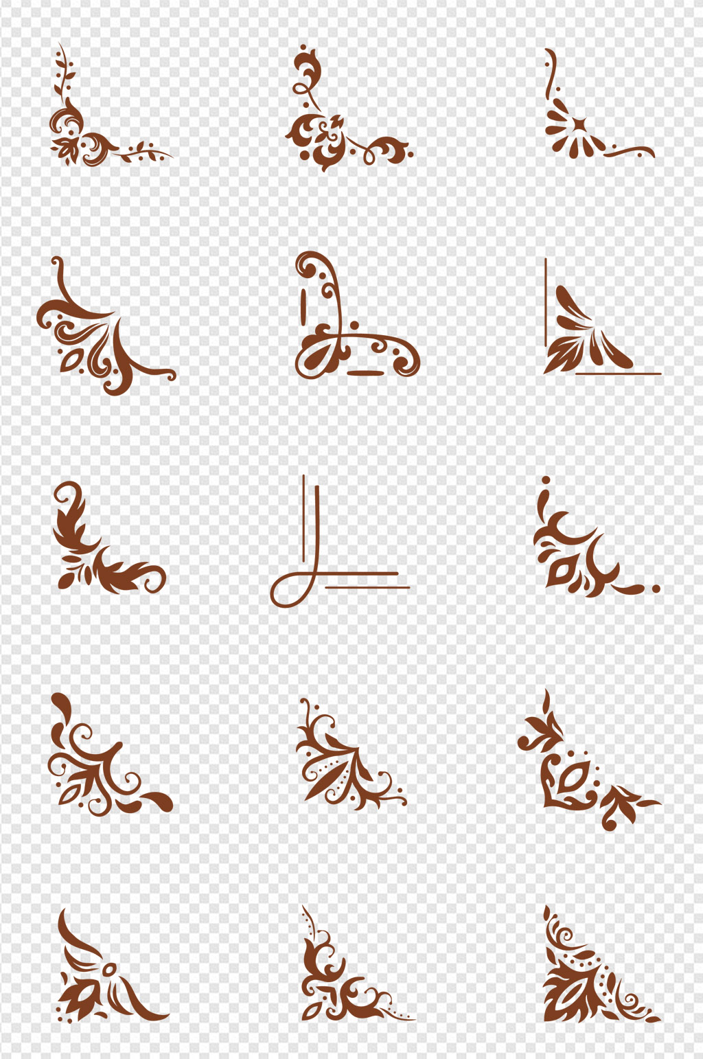 简约欧式花纹边框分割线图腾花边免扣元素素材