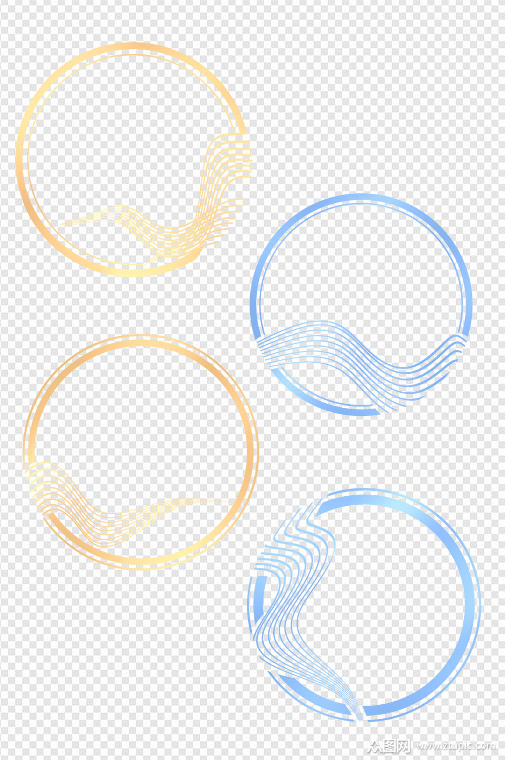 商务简约线排边框文本框线条装饰免扣元素