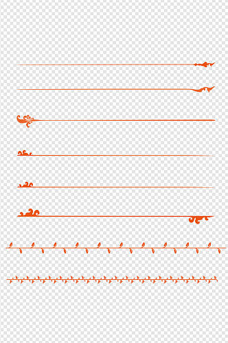 分界线复古古风分割线线条花纹免扣元素