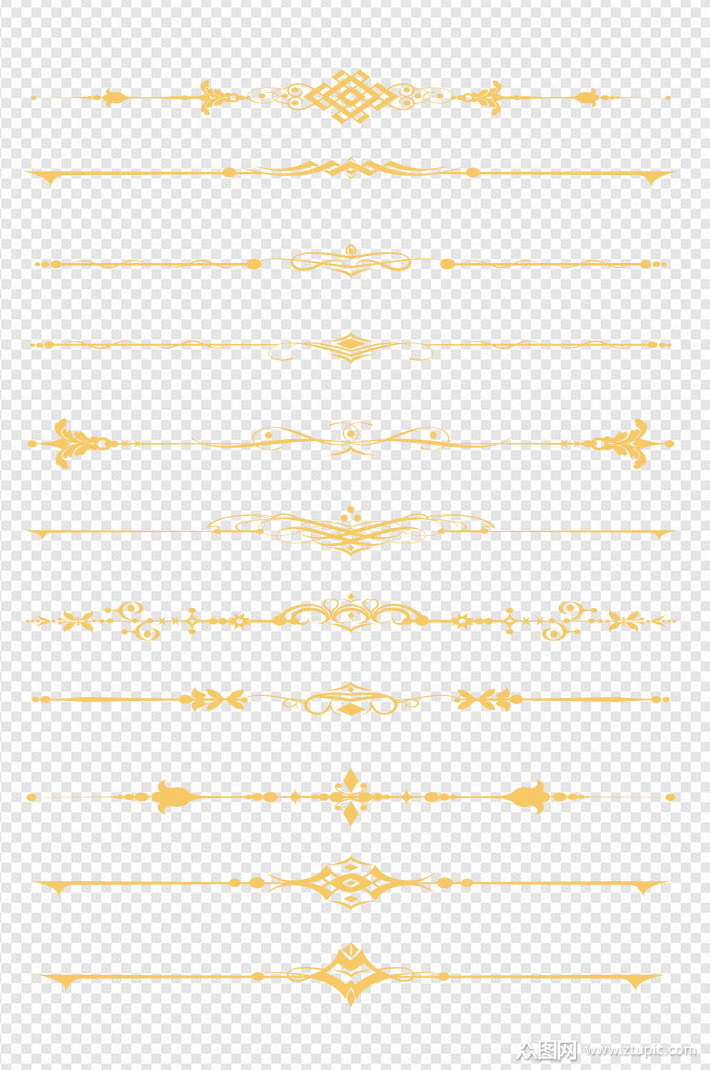 古典欧式花纹装饰分割线分隔符分栏免扣元素