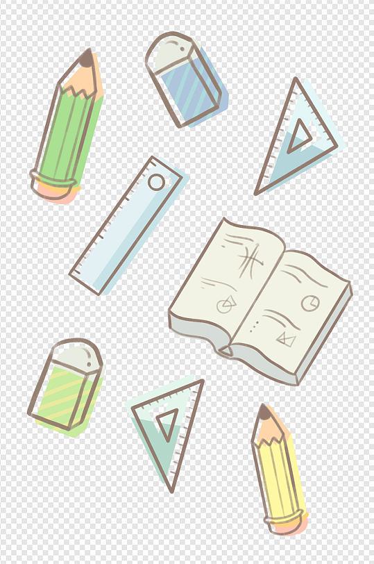 文具图案-文具图案素材-文具图案模板下载-众图网