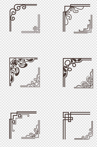 中式欧式古典花纹花边雕刻文化墙免扣元素