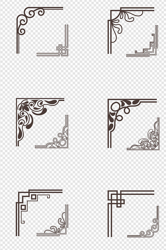 中式欧式古典花纹花边雕刻文化墙免扣元素