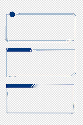 科技感线条边框商务边框免扣元素