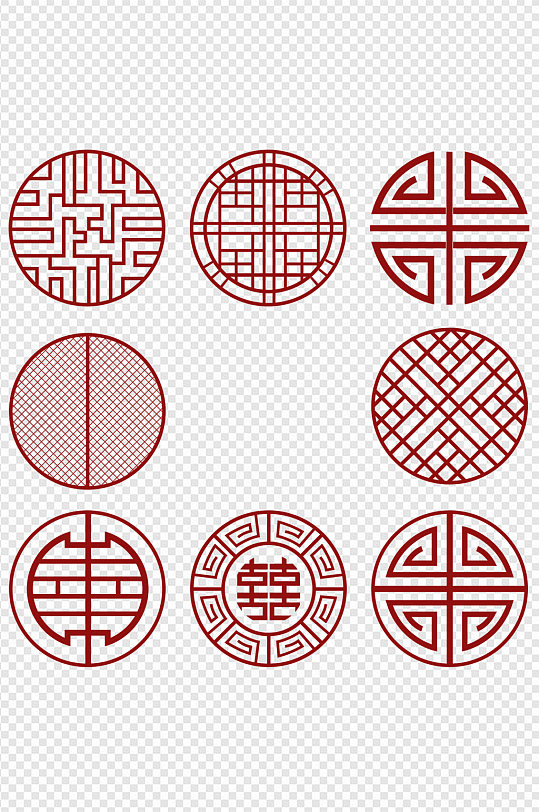 传统文化台历中式复古花纹样式元素中式复古花纹样式元素红色牛年2021