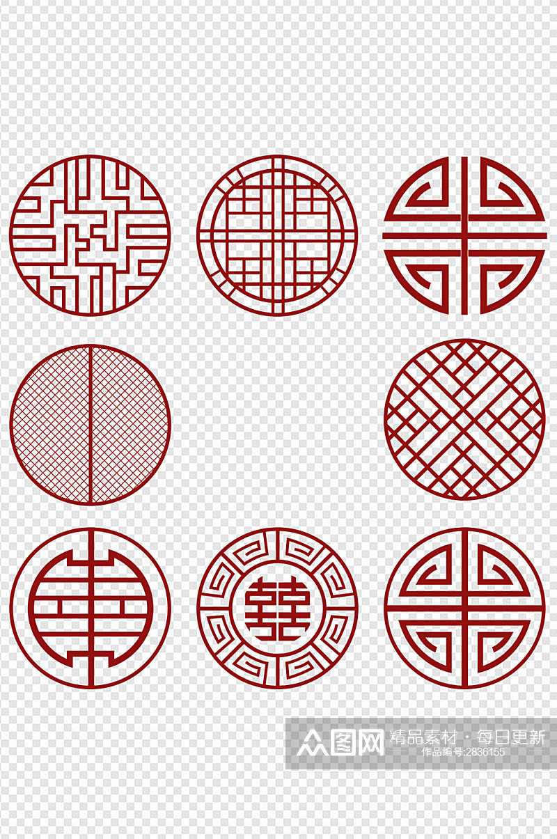 中式中国风花纹样式纹理免扣素材素材