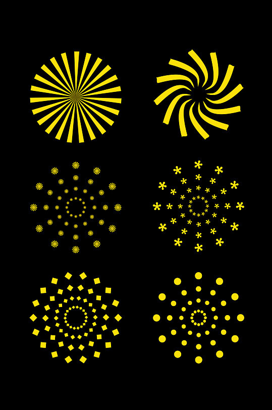 图形旋转集中突出免扣元素