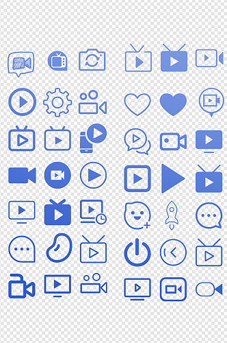 新媒体直播直播图标免扣元素