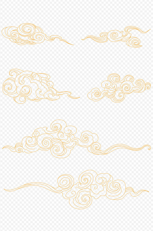 祥云中国风古典云纹祥云花纹免扣元素