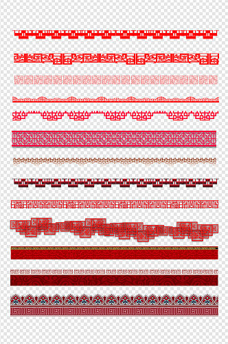 边框底纹红色中国风古典新年花纹免扣元素
