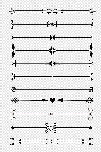 简约欧式花纹边框分割线浪漫花边免扣元素