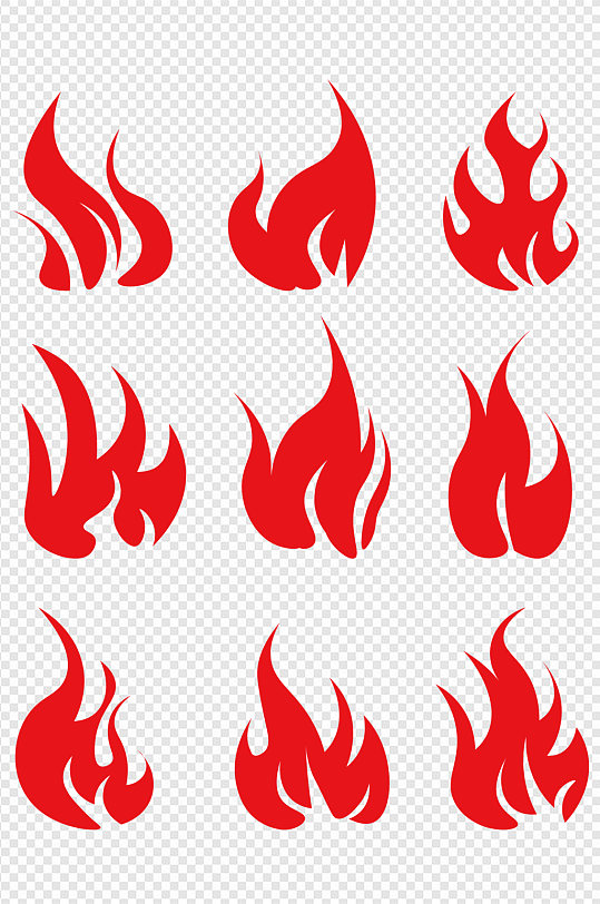 红色火苗火焰火堆燃烧素材人气火爆免扣元素