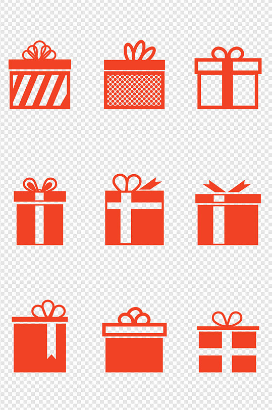 节日礼物礼品盒生日礼物奖品图标免扣元素