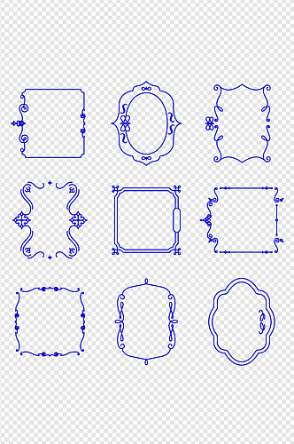 欧式中式花纹边框装饰边框花框边框免扣元素