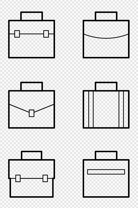 公文包书包电脑包手提包图标免扣元素