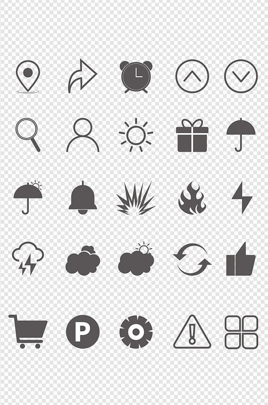 图标常用小图标标志符号免扣元素-众图网