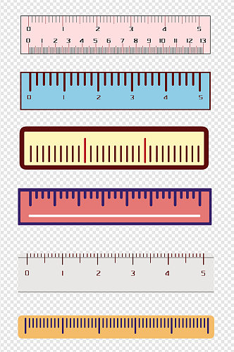 手绘尺子教学器材图片免扣元素