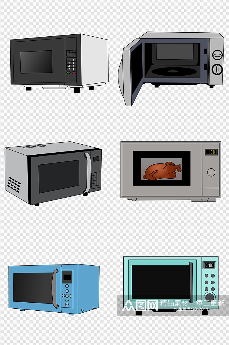微波炉图透明图层素材免扣元素素材