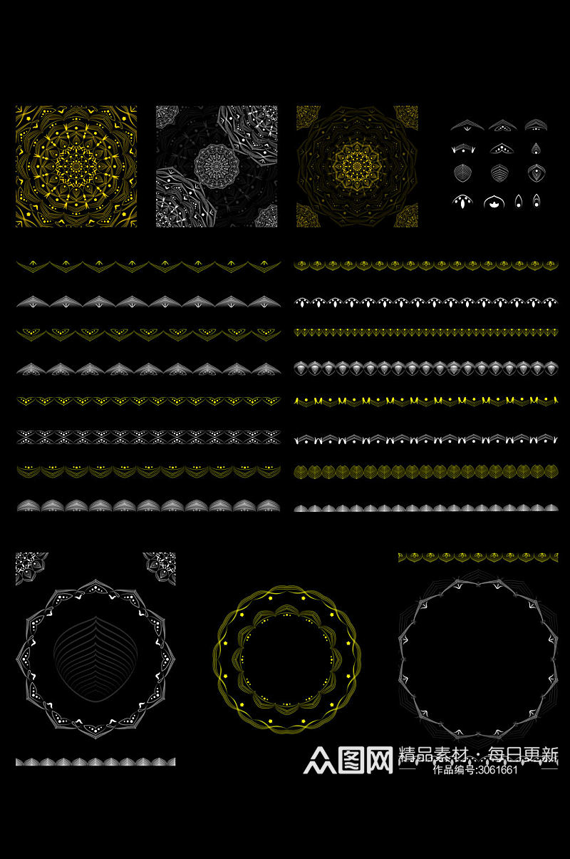 设计元素花纹图案中式边框免扣元素素材
