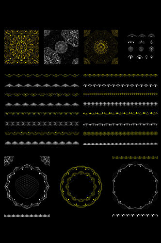 设计元素花纹图案中式边框免扣元素