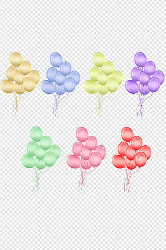气球粉色金色婚礼悬浮装饰气球免扣元素