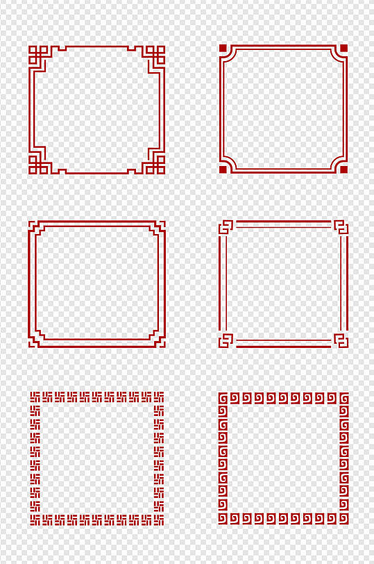 中国风边框中式花纹花边装饰边框免扣元素