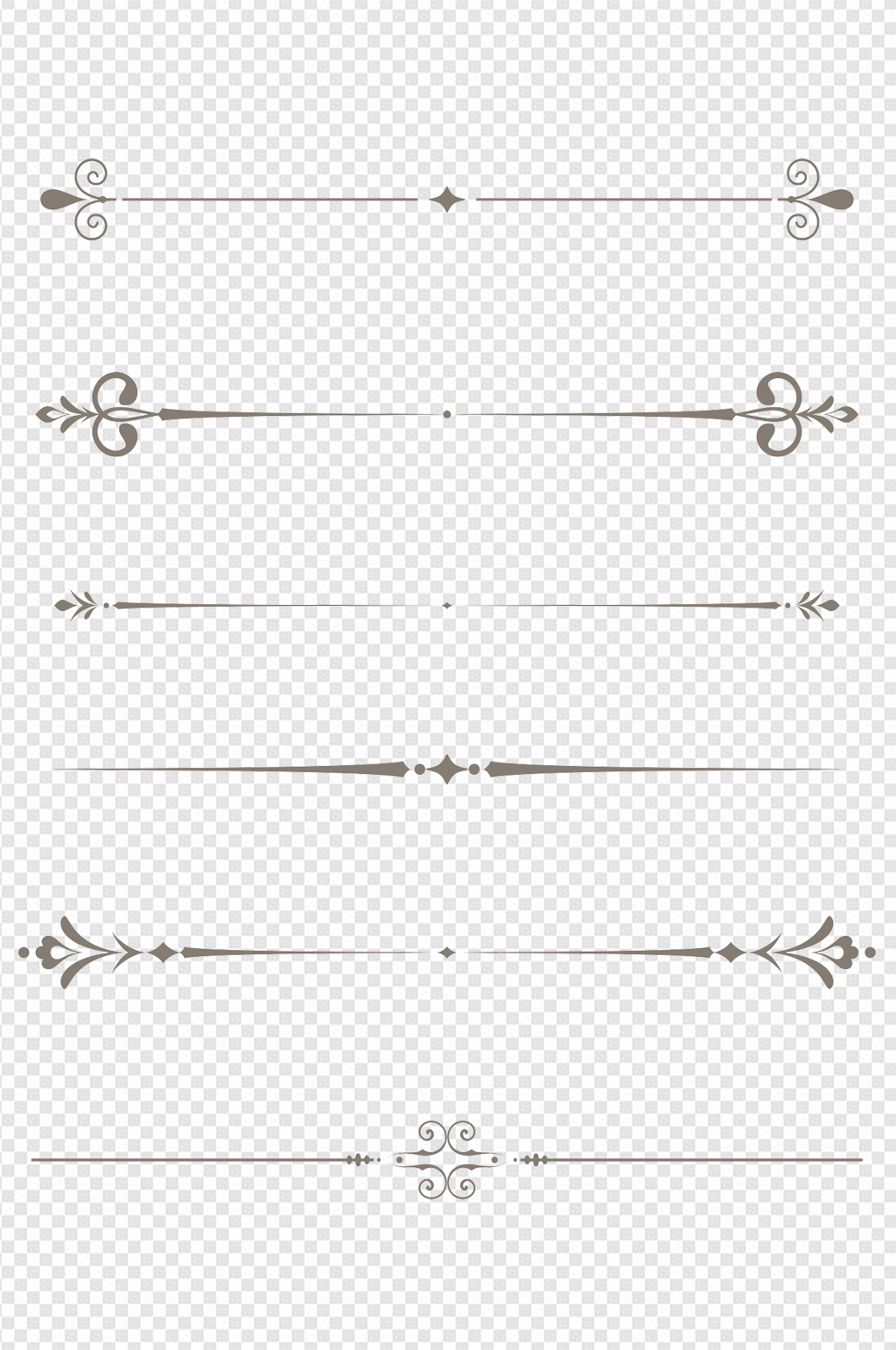 装饰艺术花边线条素材免扣元素