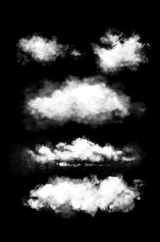 云朵素材天空云彩背景装饰图案免扣元素