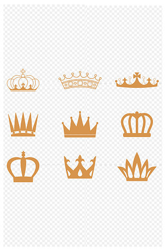装饰女王皇冠王冠形状图标免扣元素