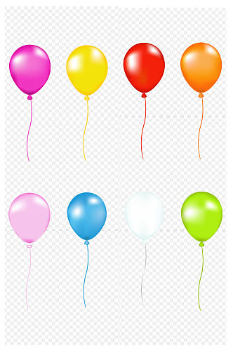 气球节日气球促销气球生日彩色气球免扣元素