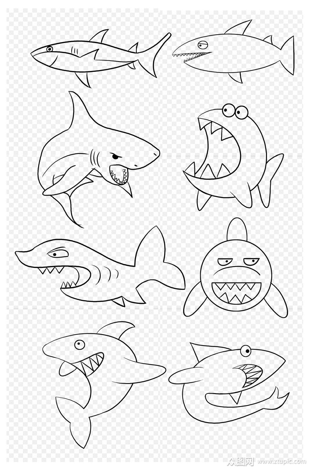 鲨鱼简笔画画法图片步骤（学画画的男生喜欢什么样的女生） - 有点网 - 好手艺