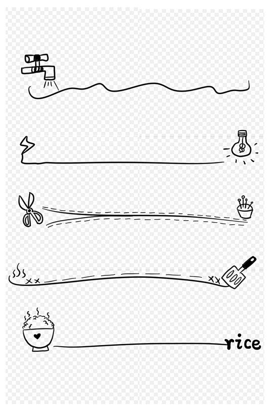 手绘黑白线条边框图片-手绘黑白线条边框设计素材-手绘黑白线条边框模