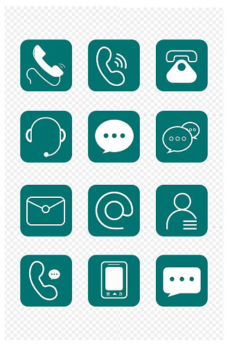 通话通信图标简约电话联系标志免扣元素