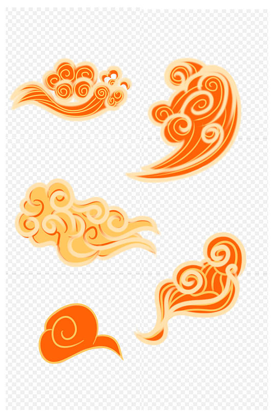 祥云敦煌云纹古风中式中国风国潮风免扣元素