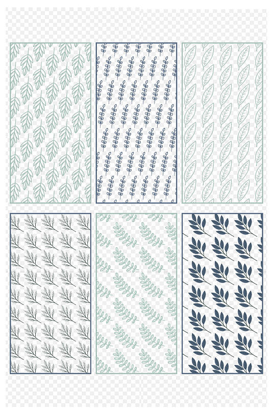 手绘小清新植物背景纹理装饰底纹免扣元素
