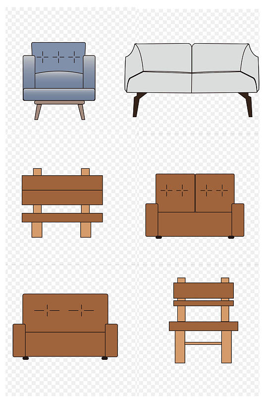 各种各样的椅子图标免扣元素