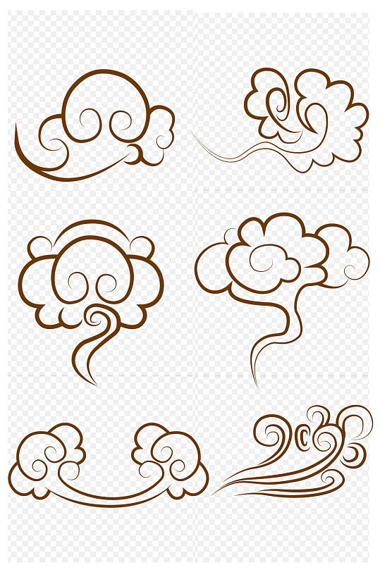 祥云云纹纹样中国风传统古典免扣元素