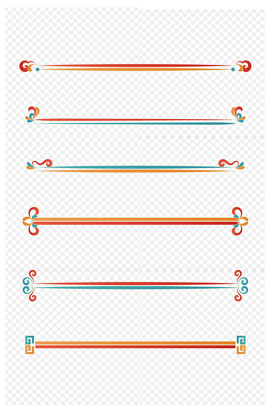 古风背景立即下载手绘中式国潮花纹分割线复古边框元素立即下载时尚
