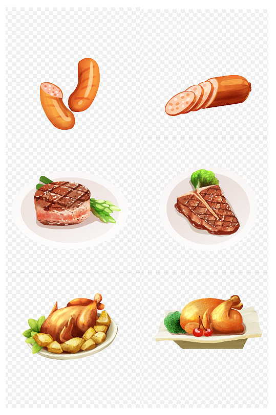 卡通肉菜设计图片免扣元素