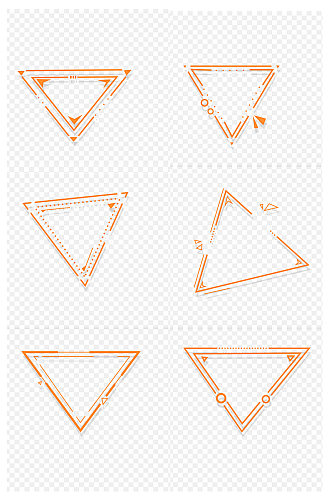三角形线条主题元素免扣元素