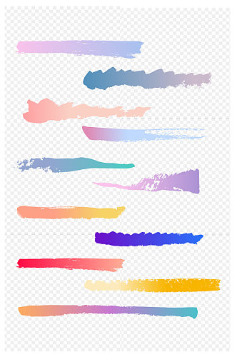 彩色色彩笔刷笔刷图片免扣元素