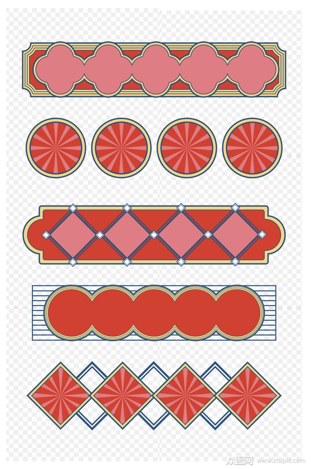 港风促销手绘装饰边框标题框免扣元素素材