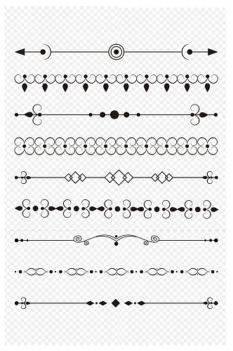 欧式复古花纹边框纹理分割线标题框免扣元素