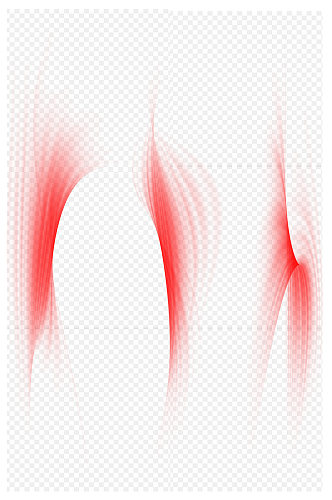 流光抽象科技动感炫光红色光感线条免扣元素