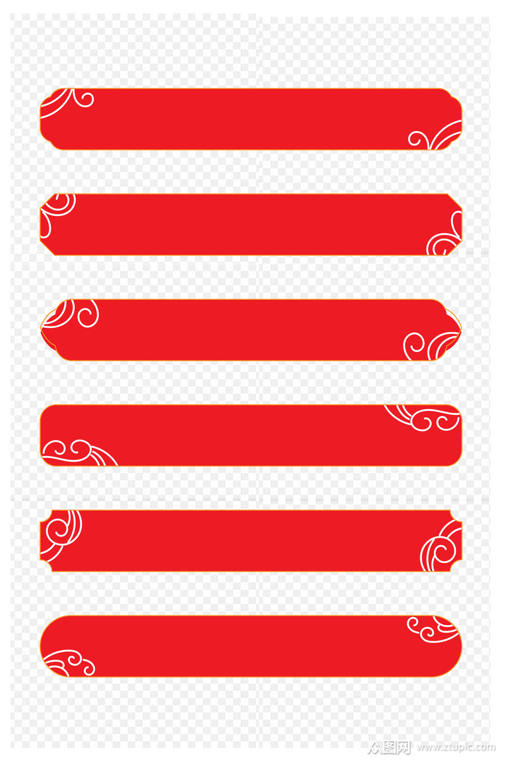 中国风边框框红色边框免扣元素素材